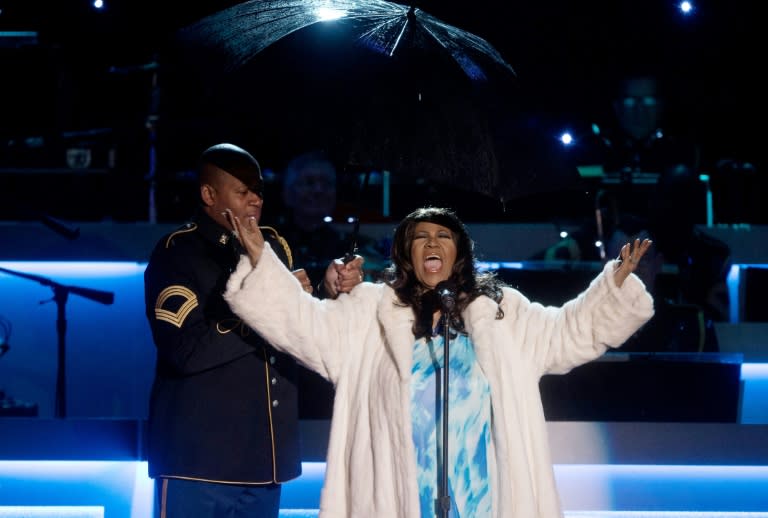 Aretha Franklin rose from singing gospel in her father's church to regularly topping rhythm and blues and pop charts in the 1960s and 1970s