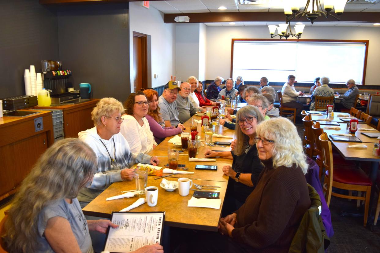 The nine remaining siblings of the Sprang family of Shreve enjoyed a small reunion dinner at Green Leaf Restaurant in Wooster.