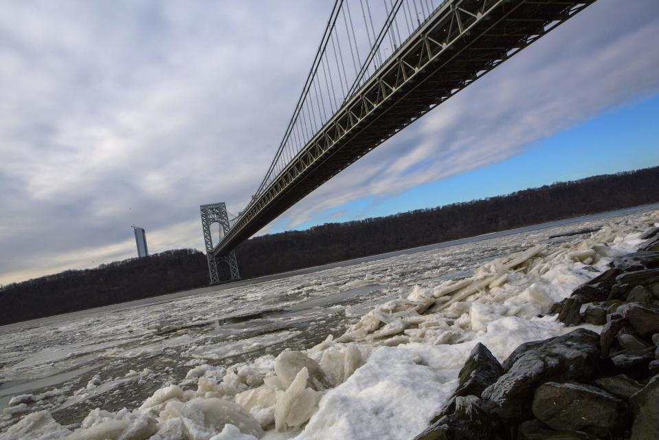 The George Washington Bridge is seen in New York