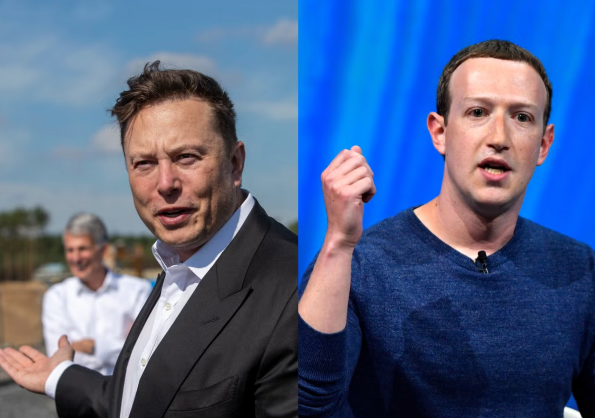 Elon Musk and Mark Zuckerberg, who have a combined net worth of $335 billion, may soon be fighting a cage match in Las Vegas  (Getty Images/ Composite)