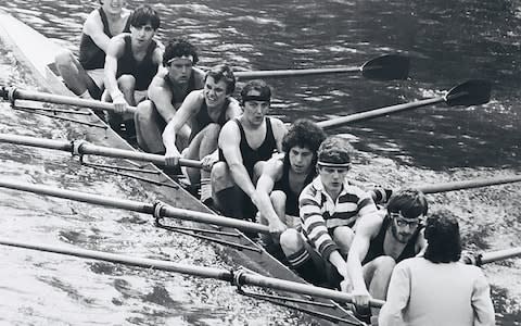 David rowing for King’s College Cambridge in 1980 (second from back) - Credit: Courtesy of David Thomas