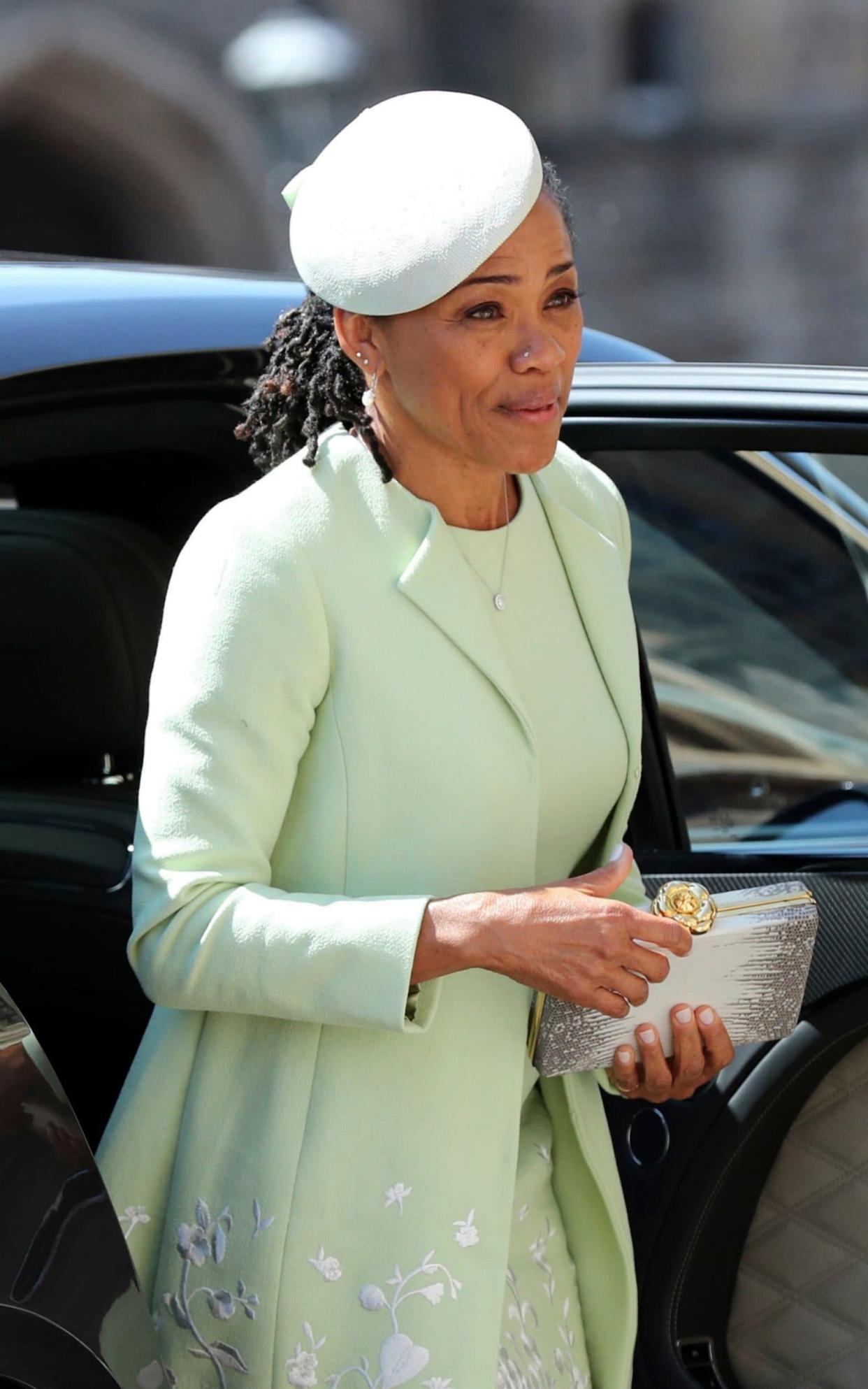 Doria Ragland arrives at St George's Chapel - POOL PA