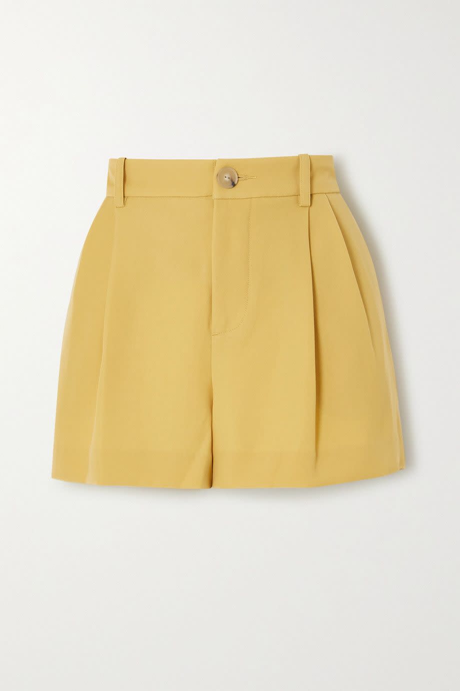 Pleated Crepe Shorts