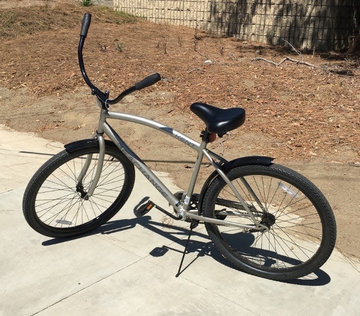 A bicycle ridden by Martin Valdez Arias.