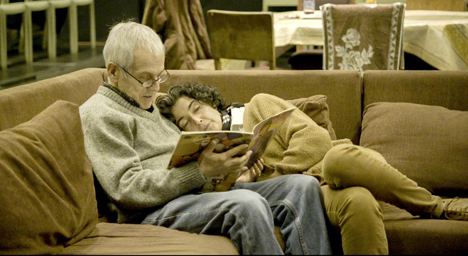 This image provided by MTV Documentary Films shows Augusto Gongora, left, and Paulina Urrutia in a scene from "The Eternal Memory." (MTV Documentary Films via AP)