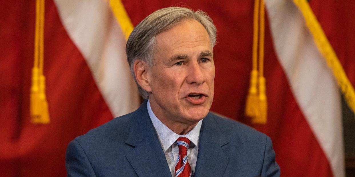 Texas Governor Greg Abbott announces the reopening of more Texas businesses during the COVID 19 pandemic at a press conference at the Texas State Capitol on May 18, 2020 in Austin, Texas. 