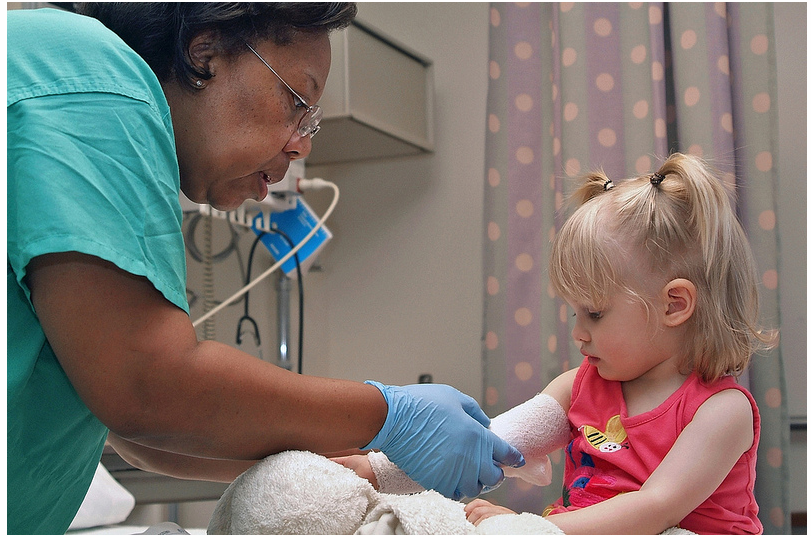 Nurse and child