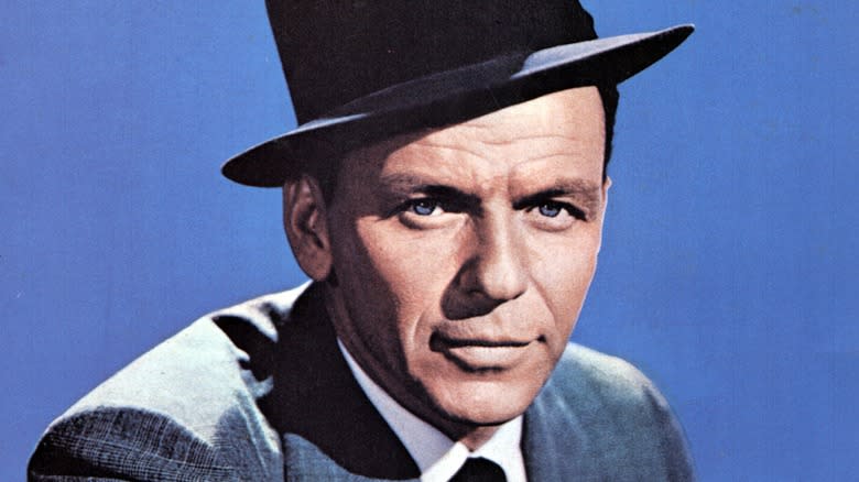 Portrait of Frank Sinatra with hat on