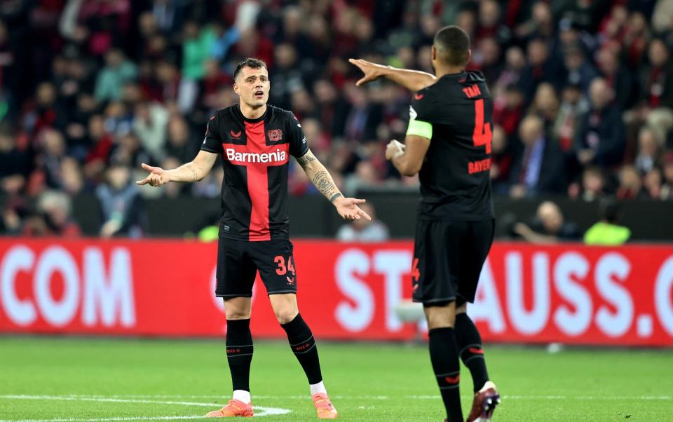 Granit Xhaka and Jonathan Tah discuss how to break West Ham down