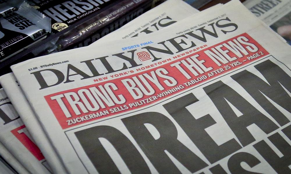 Copies of the New York Daily News on 5 September 2017 after the tabloid was acquired by then Tronc.