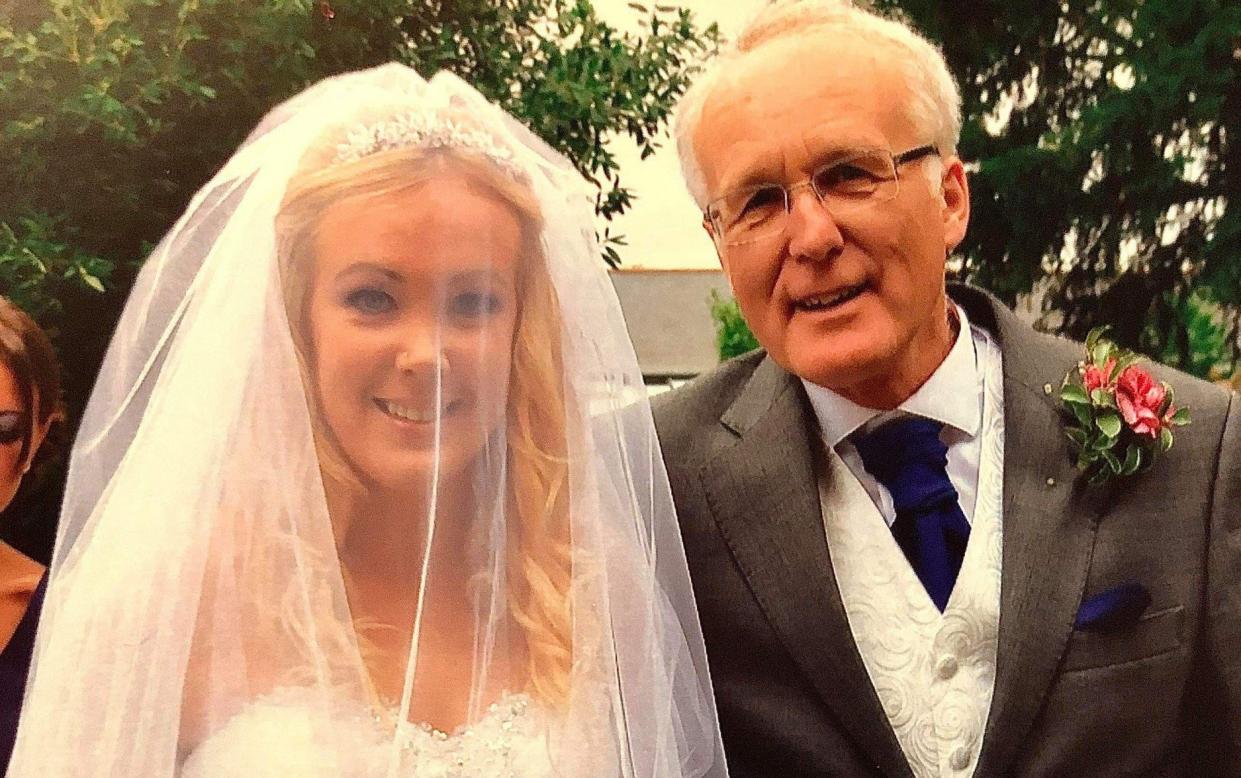 Nicola Allen and her father Clive Fisher, who died after becoming too unwell for chemotherapy