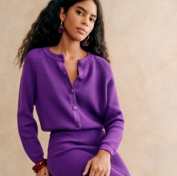 Sonnie purple cardigan, £125