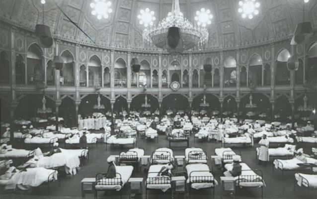 Wounded Indians in Brighton Pavillion makeshift hospital. Photo: Supplied.