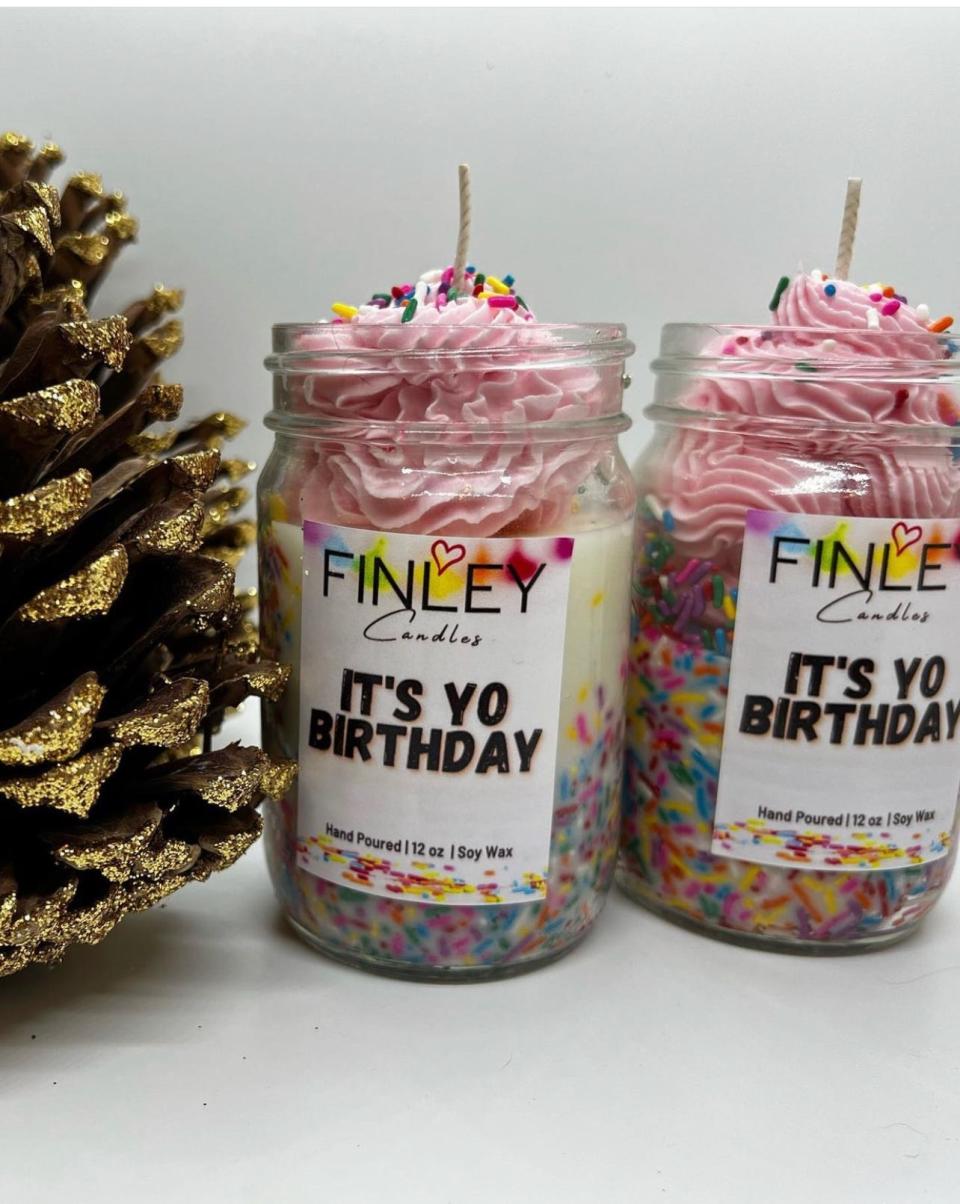 "It's Yo Birthday" candle from Finley Candles.