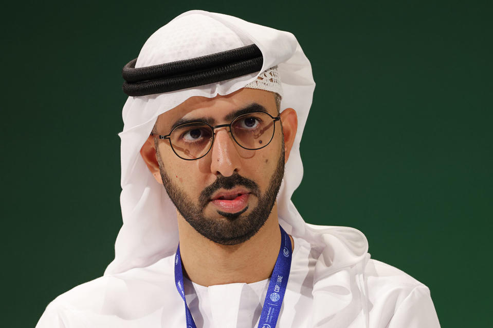 Omar Al Olama, the UAE’s AI minister, attends COP28 in Dubai on Dec. 9, 2023.<span class="copyright">Sean Gallup—Getty Images</span>