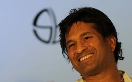 Indian cricketer Sachin Tendulkar at a news conference in Mumbai on March 25. Tendulkar turned 39 on Tuesday with an impassioned plea from his childhood coach to carry on playing cricket for India since he is "far from finished"