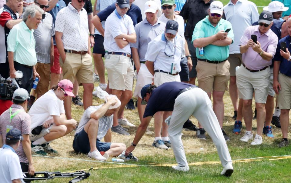 Phil Mickelson hits fan with tee shot and misses cut as miserable US Open ends early - GETTY IMAGES