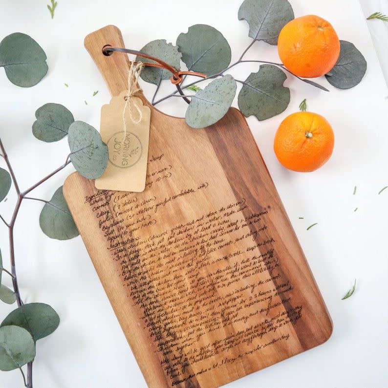 Engraved Recipe Cutting Board