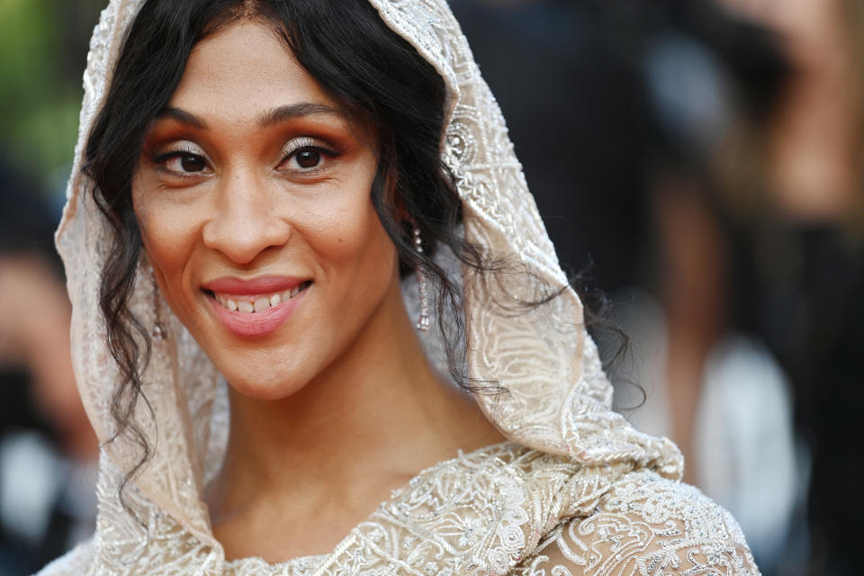MJ Rodriguez attends the "Annette" screening and opening ceremony during the 74th annual Cannes Film Festival