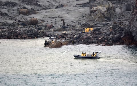 Six bodies have been successfully recovered from White Island and are now on board HMNZS Wellington - Credit: Getty