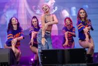 <p>Kim Petras performs on July 29 as the Lollapalooza music festival kicks off in Chicago.</p>