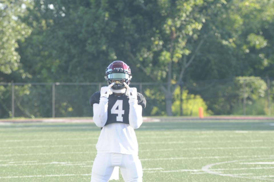 Gadsden City high football safety Dre Kirkpatrick poses for the camera during a team scrimmage at the school on Thursday, August 17, 2023.