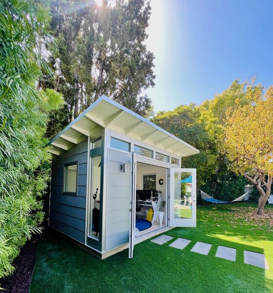 The structure of the prefabs is made from fir and engineered wood. Whether the a concrete slab or wood framing is used for the foundation depends upon local supply.