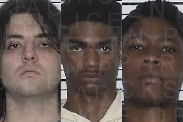 <p>Jackson Police Department (3)</p> Maxle Mooneyham (L) John Foote (C) and Siyaski Crawford (R) in mugshots.