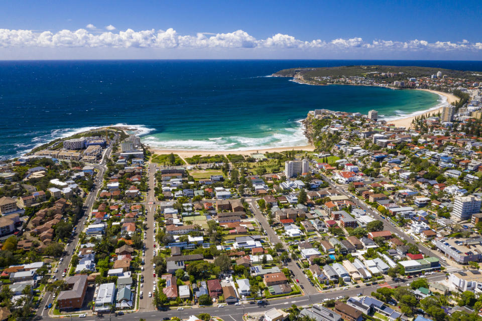 Freshwater and Manly Beach, at the northern beaches in Sydney Australia. Image: Getty