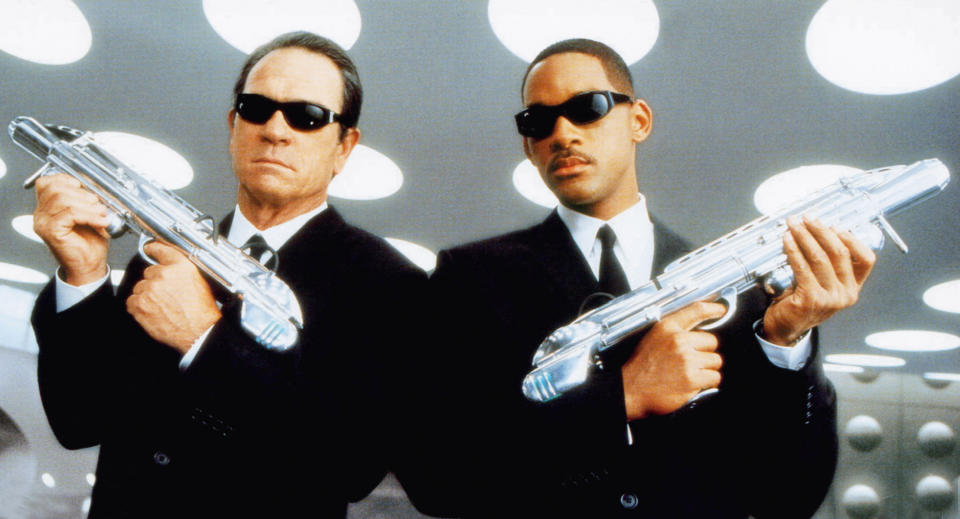 Tommy Lee Jones and Will Smith in "Men in Black."