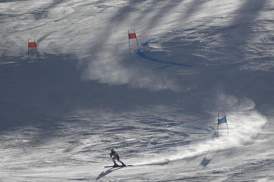 Switzerland's Marco Odermatt skis during a Men's World Cup super-G skiing race Friday, Dec. 6, 2019, in Beaver Creek, Colo. (AP Photo/John Locher)