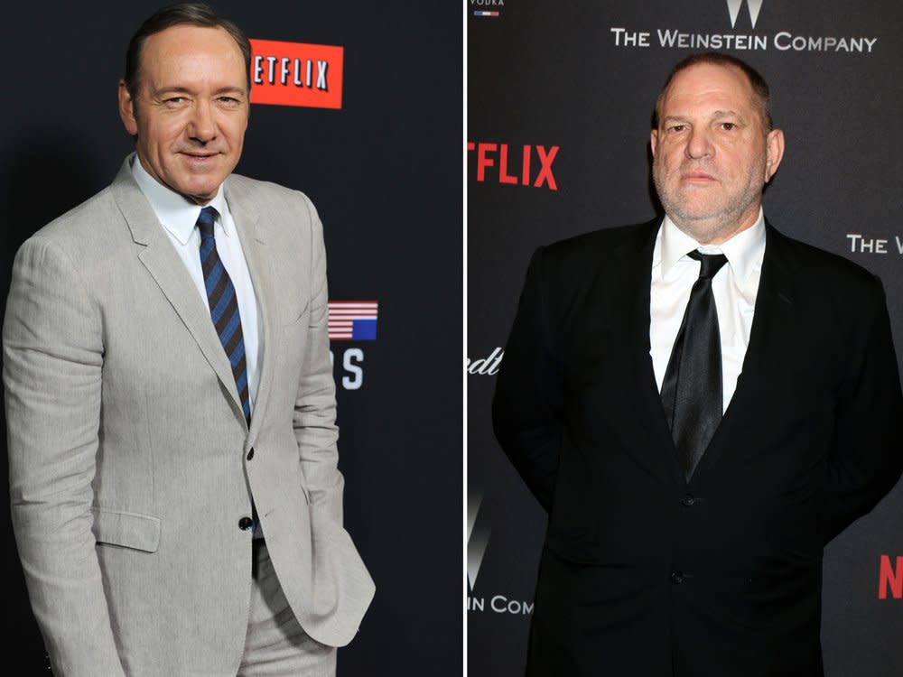 Kevin Spacey und Harvey Weinstein haben (wieder) Gerichtstermine diesen Monat. (Bild: Featureflash Photo Agency/Shutterstock / Kathy Hutchins/Shutterstock)