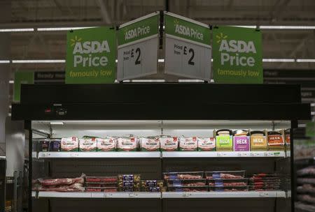Meat products are displayed at the Asda superstore in High Wycombe, Britain, February 8, 2017. REUTERS/Eddie Keogh