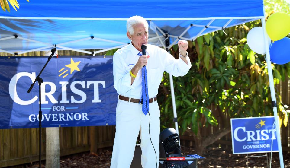 Charlie Crist on the campaign trail in Florida.