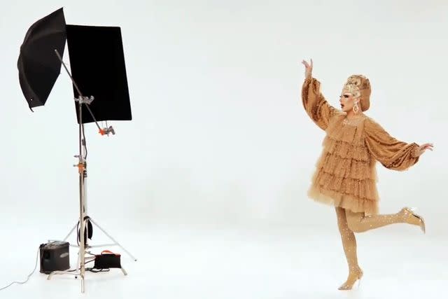 <p>MTV</p> Q poses for her book cover on 'RuPaul's Drag Race'