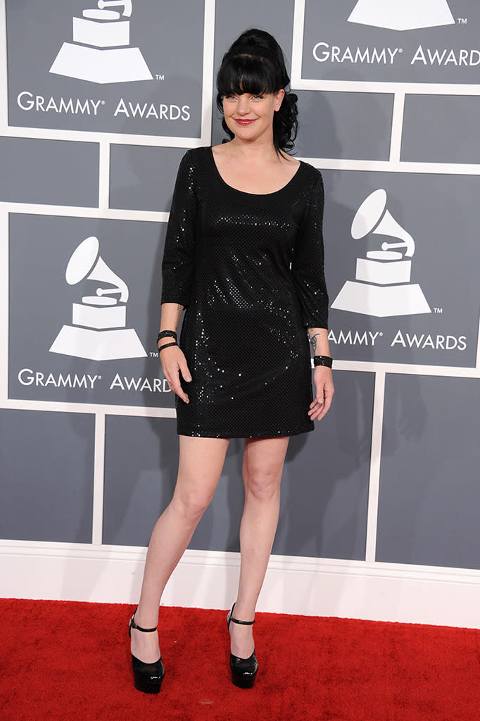 Pauley Perrette arrives at the 55th Annual Grammy Awards at the Staples Center in Los Angeles, CA on February 10, 2013.