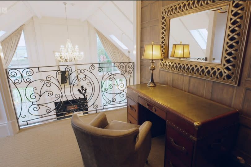 The study area looked over the living area of the house in Escape to the Country