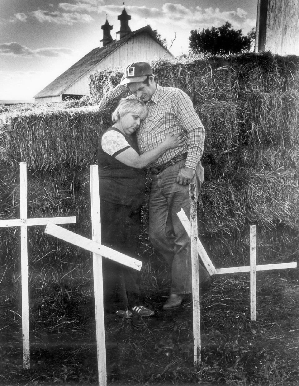 Pat and Elmer Steffes were hit hard by the farm crisis of the 1980s. This photo was part of a Pulitzer Prize-winning series by the Des Moines Register.