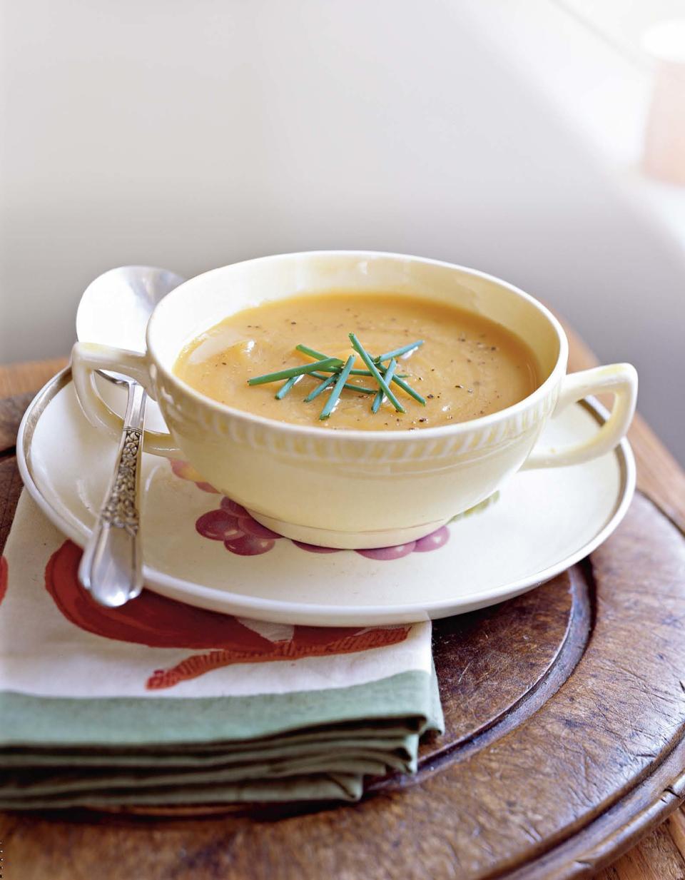 Roasted Butternut Squash and Shallot Soup