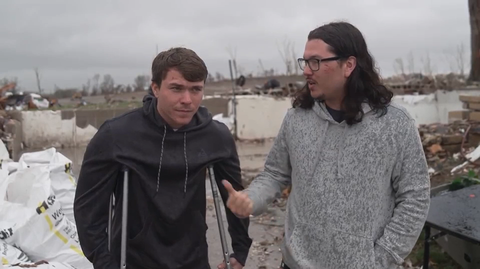 Royce and Roger Slatten’s home was completely destroyed as a tornado swept through Elkhorn, Nebraska (CNN)