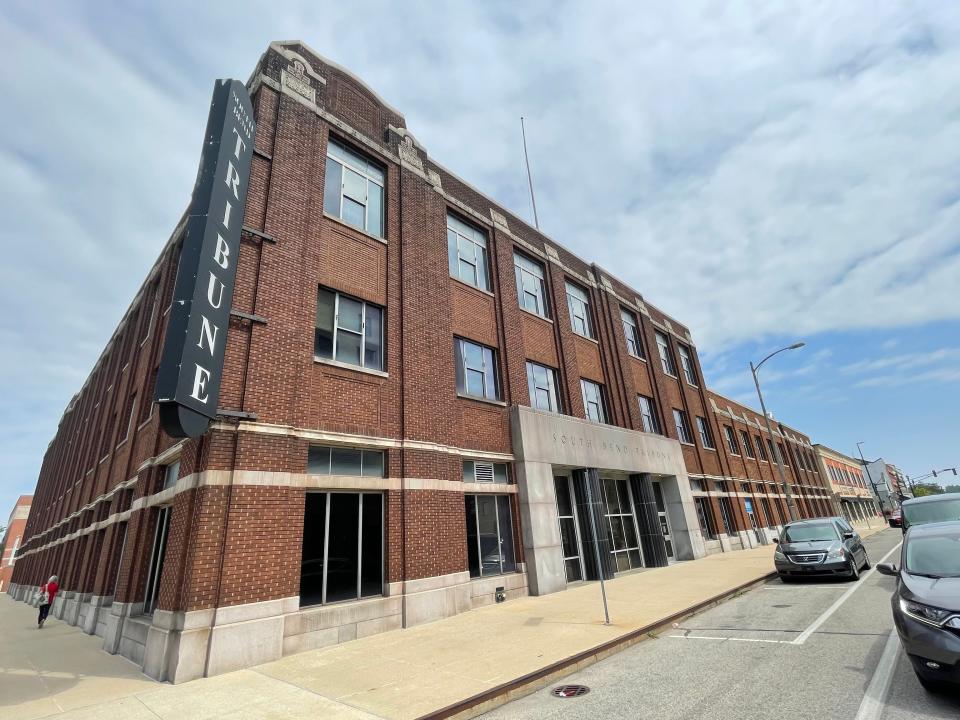 The South Bend Tribune Building, which hosted the newspaper's offices from 1921 to 2019, has been vacant for nearly four years at the corner of Colfax Avenue and Lafayette Boulevard.