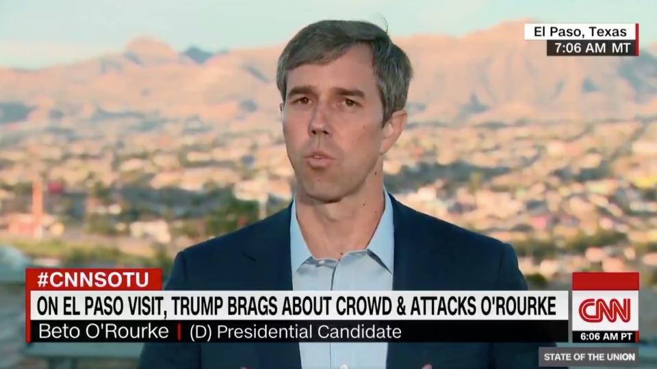 Former Rep. Beto O'Rourke on CNN. (Screenshot: CNNPolitics via Twitter)