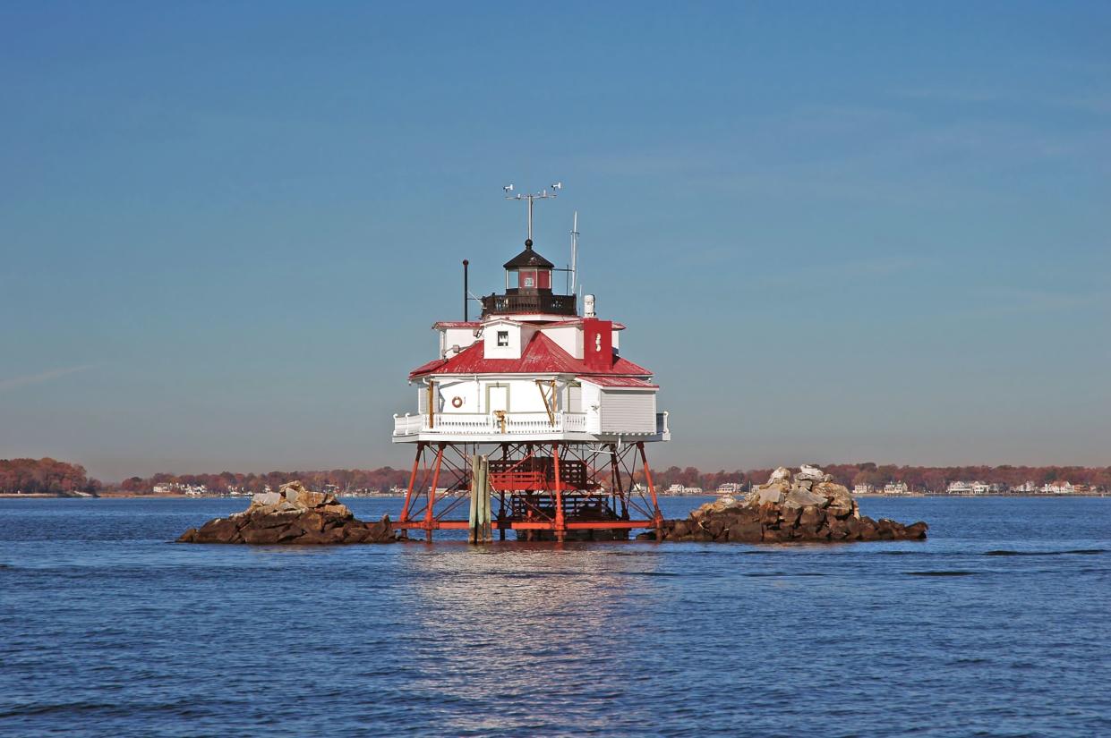 Thomas Point Light near Annapolis, Maryland