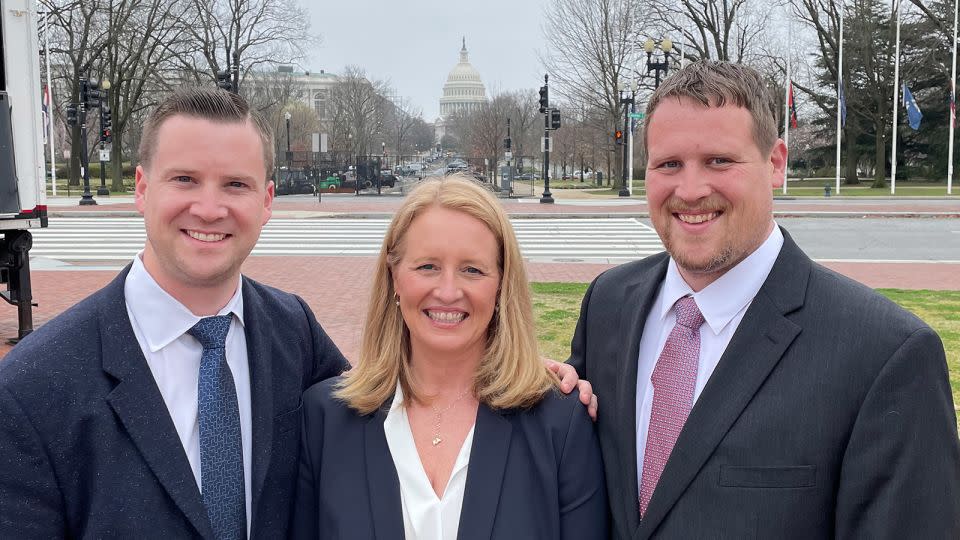 Deanne Criswell with her sons in Washington, DC for her Senate confirmation hearing. - Courtesy Deanne Criswell
