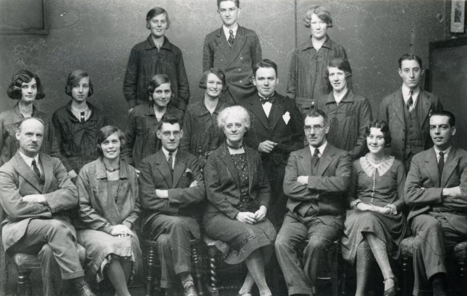 Cambs Times: Lilian Ream and her staff c1929.
