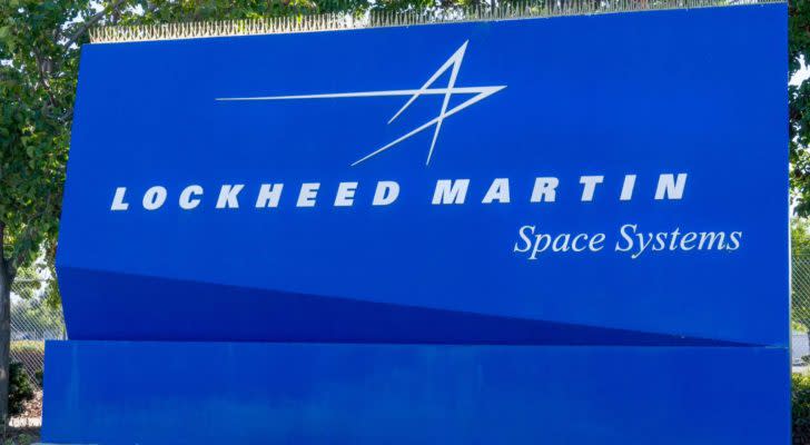 A Lockheed Martin (LMT) Space Systems sign in Sunnyvale, California.