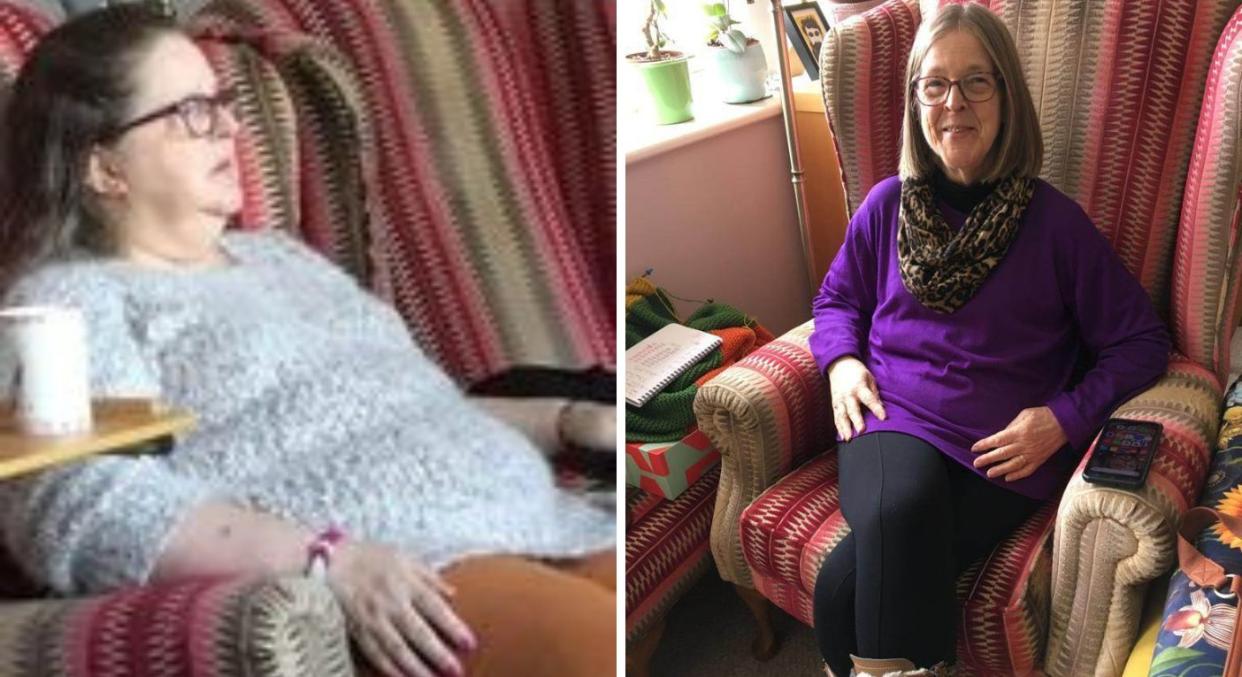 Lisa Childs has seen a 10st weight loss after being left embarrassed by a photo taken by her brother. (Lisa Childs/SWNS)