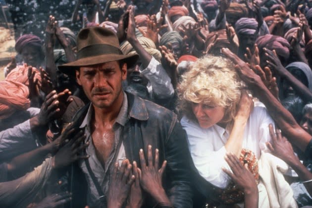 INDIANA JONES AND THE TEMPLE OF DOOM, Harrison Ford, Kate Capshaw, 1984 - Credit: ©Paramount/Courtesy Everett Collection