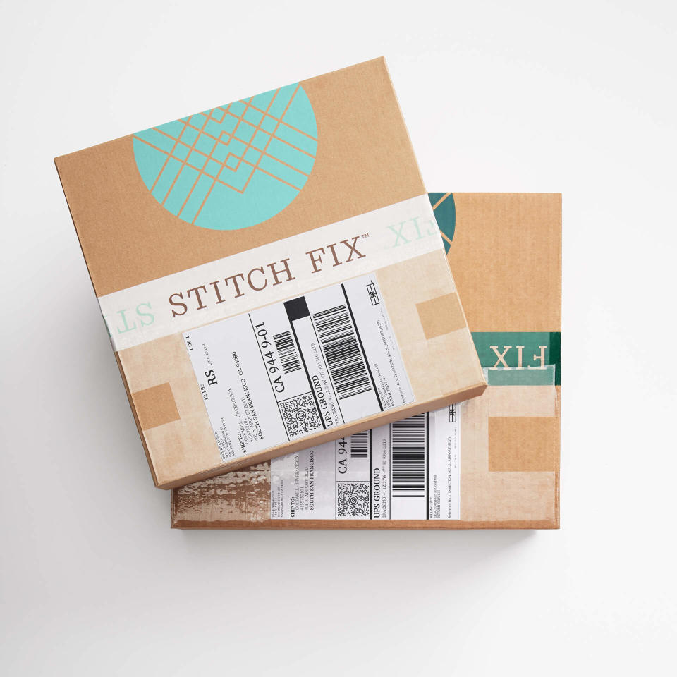 Stitch Fix women's and men's shipping boxes