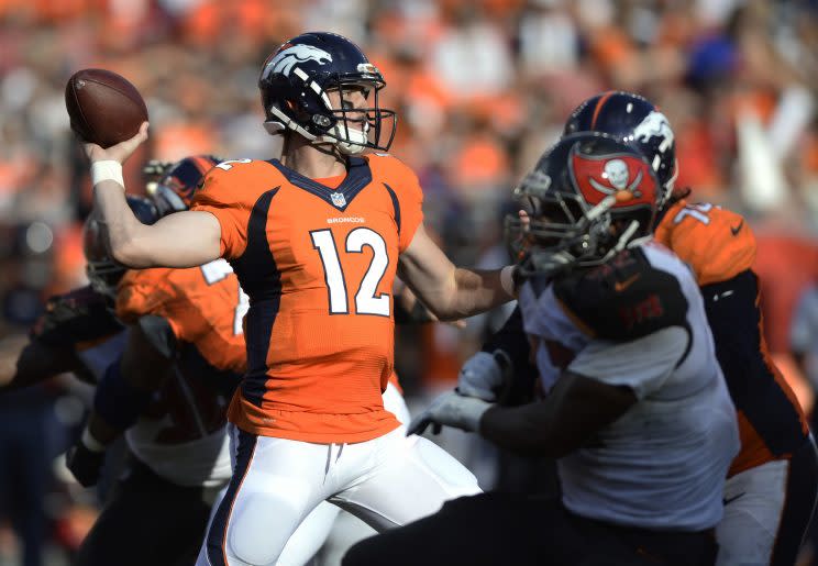 Paxton Lynch will get his first career start in Week 5 (AP)
